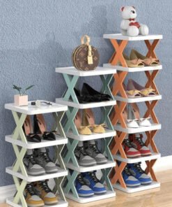Foldable Shoe Rack, Folding Shoe Cabinet, Entryway Gadget Luxury Shoe Rack, Multi Layer Shoe Storage Rack, Household Storage Cabinet Economical Shoe Rack, X Shoe Rack.
