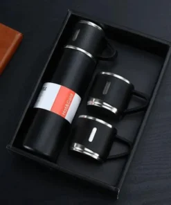 Stainless Steel Insulated Flask and Mug Set