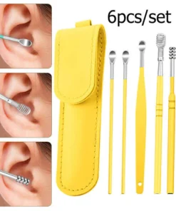 Ear Wax Cleaning Kit, 6 Pcs Ear Pick Tools