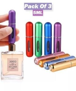 Refillable Mini Travel Perfume Bottle 5 ML (Pack-Of-3)