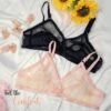 Pack of 2 Non-Padded & Non-Wired Full Net Transparent Bras